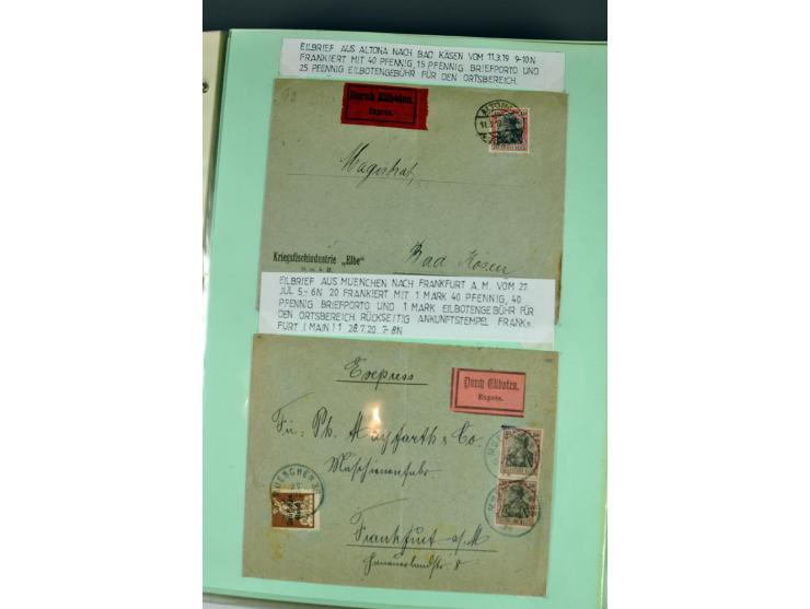 1828/1995, sehr umfangreiche Ausstellungs-Sammlung "Die Eilboten-Post" ab Vorphila in 11 Alben mit einigen hundert Briefen, K