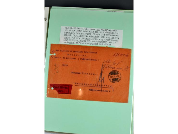 1828/1995, sehr umfangreiche Ausstellungs-Sammlung "Die Eilboten-Post" ab Vorphila in 11 Alben mit einigen hundert Briefen, K
