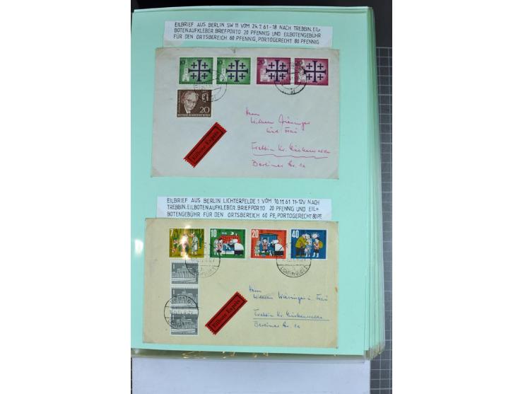 1828/1995, sehr umfangreiche Ausstellungs-Sammlung "Die Eilboten-Post" ab Vorphila in 11 Alben mit einigen hundert Briefen, K
