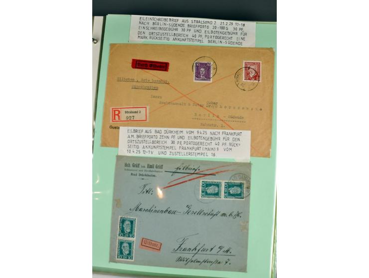1828/1995, sehr umfangreiche Ausstellungs-Sammlung "Die Eilboten-Post" ab Vorphila in 11 Alben mit einigen hundert Briefen, K