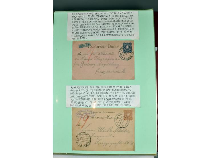 1828/1995, sehr umfangreiche Ausstellungs-Sammlung "Die Eilboten-Post" ab Vorphila in 11 Alben mit einigen hundert Briefen, K
