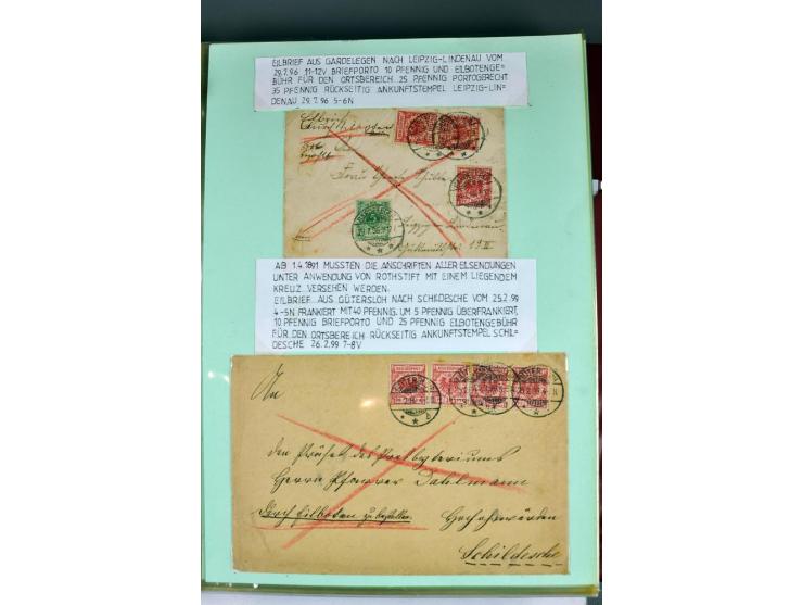 1828/1995, sehr umfangreiche Ausstellungs-Sammlung "Die Eilboten-Post" ab Vorphila in 11 Alben mit einigen hundert Briefen, K