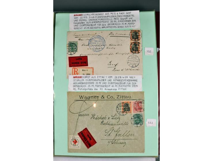 1828/1995, sehr umfangreiche Ausstellungs-Sammlung "Die Eilboten-Post" ab Vorphila in 11 Alben mit einigen hundert Briefen, K