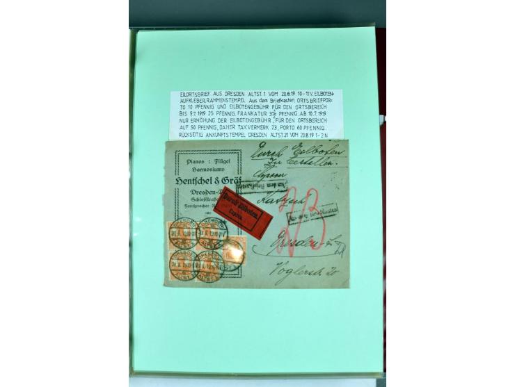 1828/1995, sehr umfangreiche Ausstellungs-Sammlung "Die Eilboten-Post" ab Vorphila in 11 Alben mit einigen hundert Briefen, K