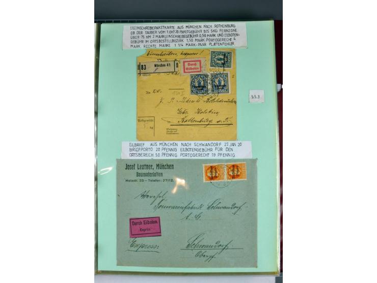 1828/1995, sehr umfangreiche Ausstellungs-Sammlung "Die Eilboten-Post" ab Vorphila in 11 Alben mit einigen hundert Briefen, K