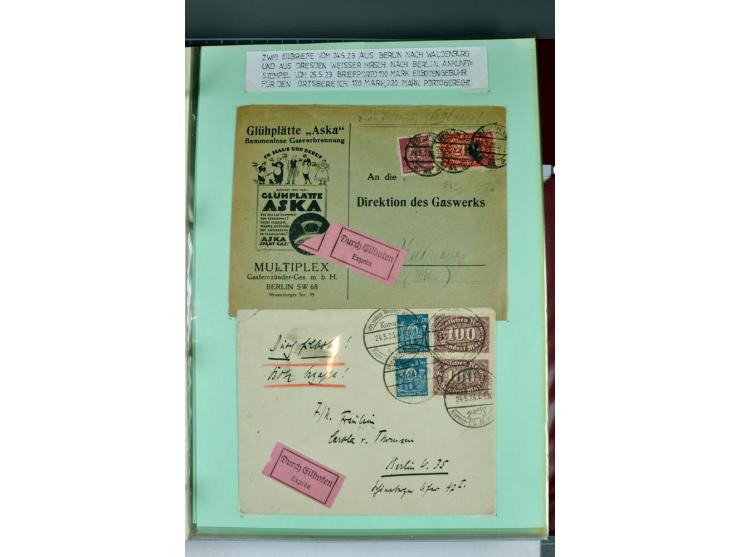 1828/1995, sehr umfangreiche Ausstellungs-Sammlung "Die Eilboten-Post" ab Vorphila in 11 Alben mit einigen hundert Briefen, K