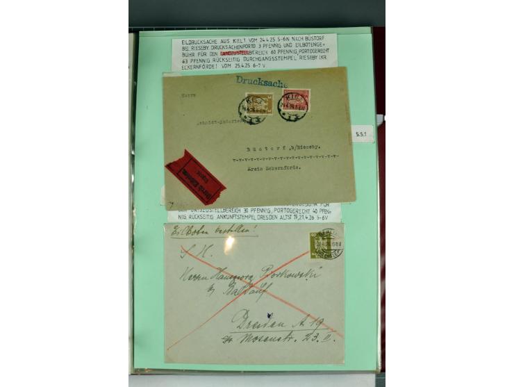 1828/1995, sehr umfangreiche Ausstellungs-Sammlung "Die Eilboten-Post" ab Vorphila in 11 Alben mit einigen hundert Briefen, K