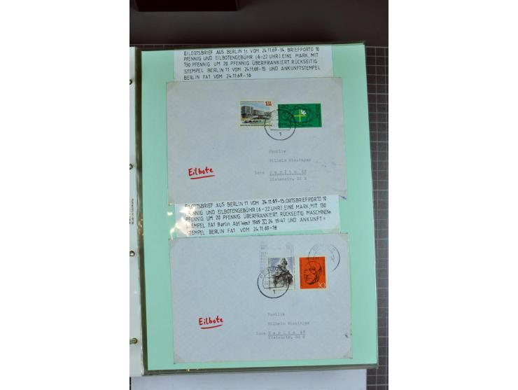 1828/1995, sehr umfangreiche Ausstellungs-Sammlung "Die Eilboten-Post" ab Vorphila in 11 Alben mit einigen hundert Briefen, K