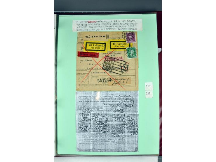 1828/1995, sehr umfangreiche Ausstellungs-Sammlung "Die Eilboten-Post" ab Vorphila in 11 Alben mit einigen hundert Briefen, K