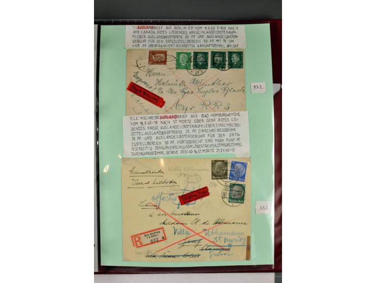1828/1995, sehr umfangreiche Ausstellungs-Sammlung "Die Eilboten-Post" ab Vorphila in 11 Alben mit einigen hundert Briefen, K