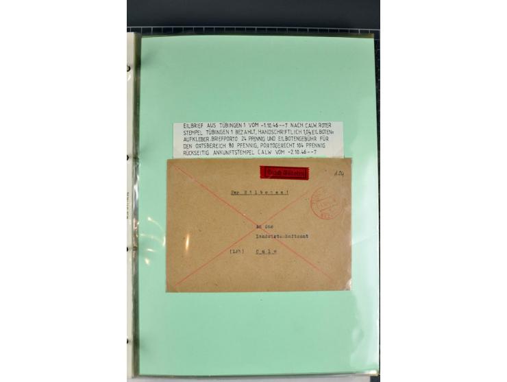 1828/1995, sehr umfangreiche Ausstellungs-Sammlung "Die Eilboten-Post" ab Vorphila in 11 Alben mit einigen hundert Briefen, K