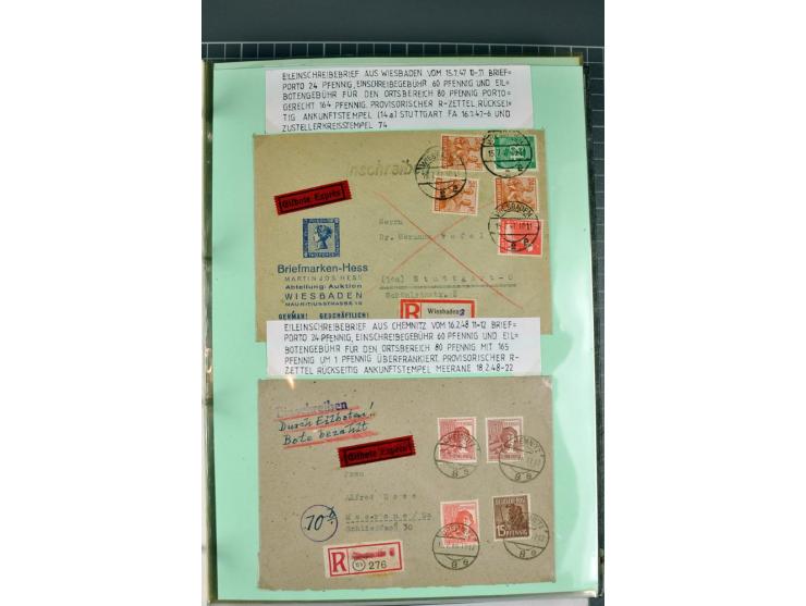 1828/1995, sehr umfangreiche Ausstellungs-Sammlung "Die Eilboten-Post" ab Vorphila in 11 Alben mit einigen hundert Briefen, K