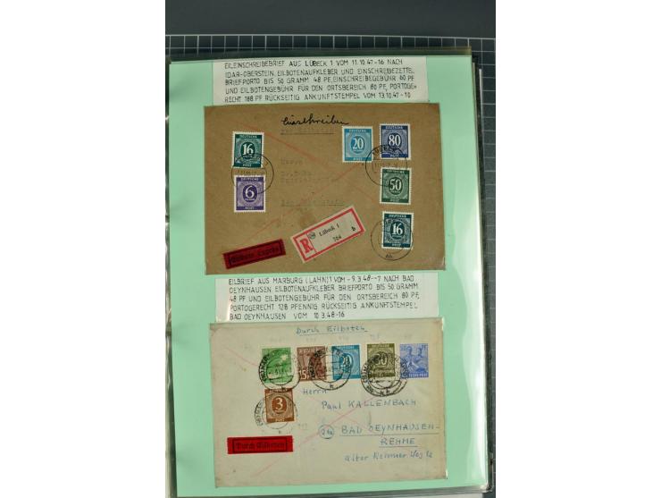 1828/1995, sehr umfangreiche Ausstellungs-Sammlung "Die Eilboten-Post" ab Vorphila in 11 Alben mit einigen hundert Briefen, K