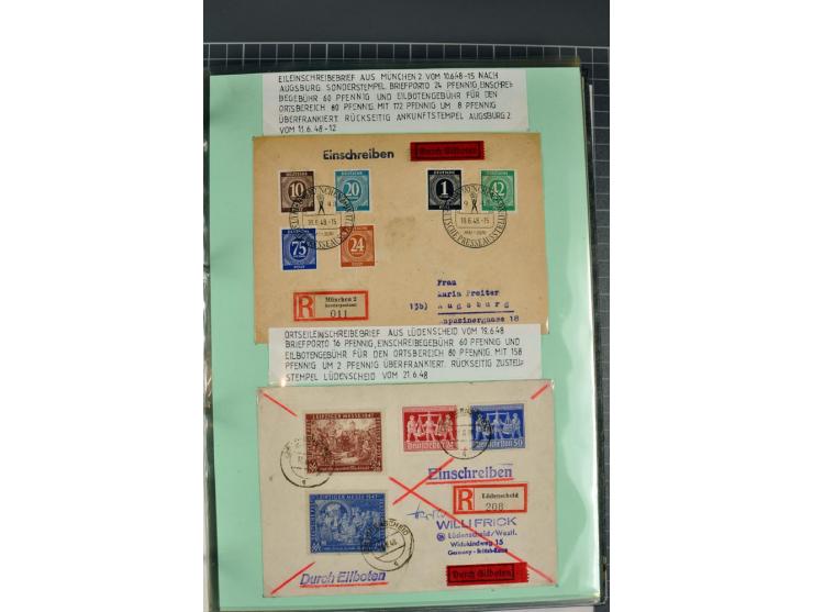 1828/1995, sehr umfangreiche Ausstellungs-Sammlung "Die Eilboten-Post" ab Vorphila in 11 Alben mit einigen hundert Briefen, K