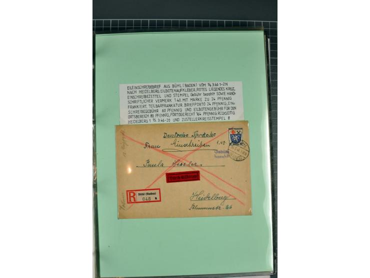 1828/1995, sehr umfangreiche Ausstellungs-Sammlung "Die Eilboten-Post" ab Vorphila in 11 Alben mit einigen hundert Briefen, K