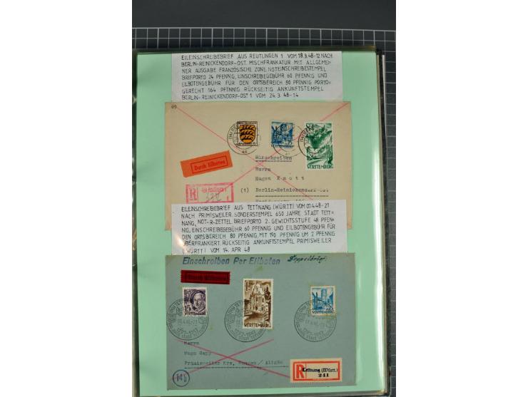 1828/1995, sehr umfangreiche Ausstellungs-Sammlung "Die Eilboten-Post" ab Vorphila in 11 Alben mit einigen hundert Briefen, K