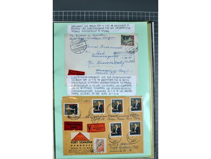 1828/1995, sehr umfangreiche Ausstellungs-Sammlung "Die Eilboten-Post" ab Vorphila in 11 Alben mit einigen hundert Briefen, K