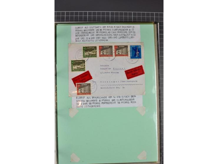 1828/1995, sehr umfangreiche Ausstellungs-Sammlung "Die Eilboten-Post" ab Vorphila in 11 Alben mit einigen hundert Briefen, K