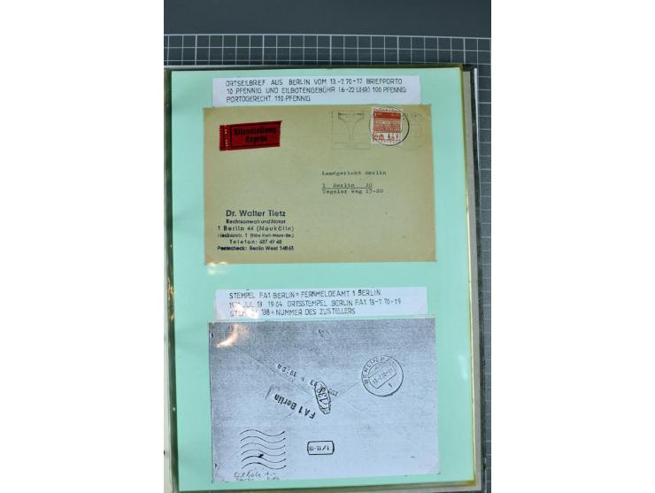 1828/1995, sehr umfangreiche Ausstellungs-Sammlung "Die Eilboten-Post" ab Vorphila in 11 Alben mit einigen hundert Briefen, K