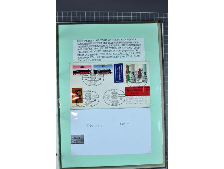 1828/1995, sehr umfangreiche Ausstellungs-Sammlung "Die Eilboten-Post" ab Vorphila in 11 Alben mit einigen hundert Briefen, K