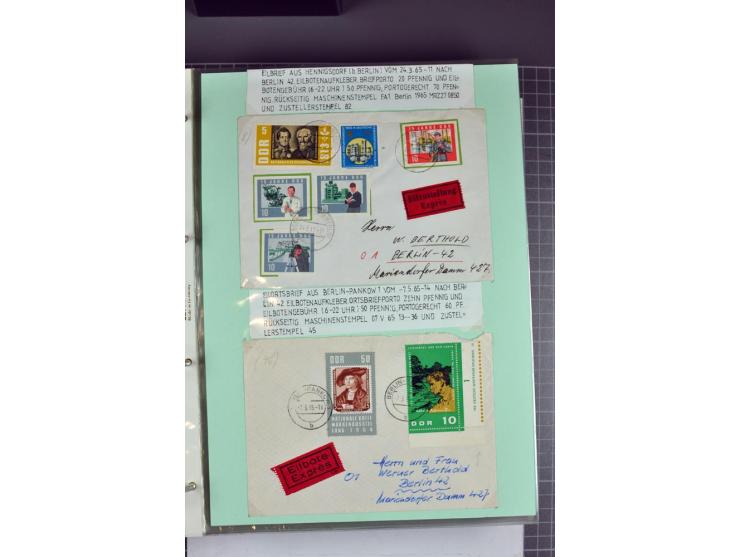 1828/1995, sehr umfangreiche Ausstellungs-Sammlung "Die Eilboten-Post" ab Vorphila in 11 Alben mit einigen hundert Briefen, K