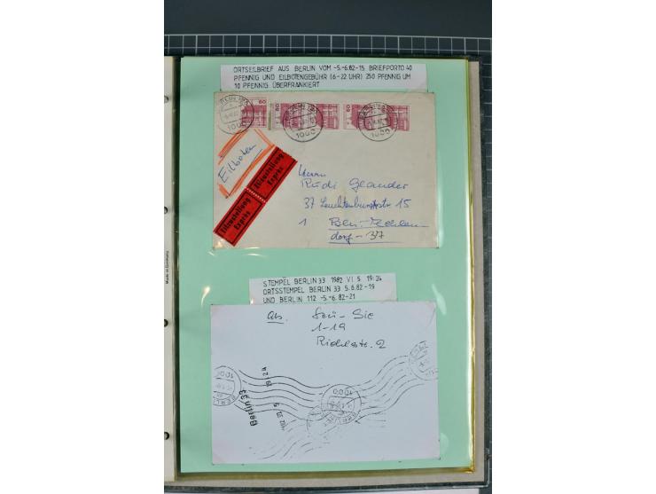 1828/1995, sehr umfangreiche Ausstellungs-Sammlung "Die Eilboten-Post" ab Vorphila in 11 Alben mit einigen hundert Briefen, K