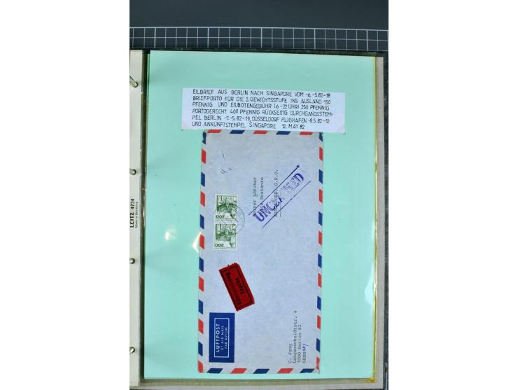 1828/1995, sehr umfangreiche Ausstellungs-Sammlung "Die Eilboten-Post" ab Vorphila in 11 Alben mit einigen hundert Briefen, K