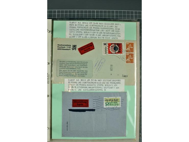 1828/1995, sehr umfangreiche Ausstellungs-Sammlung "Die Eilboten-Post" ab Vorphila in 11 Alben mit einigen hundert Briefen, K