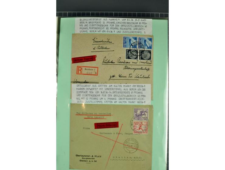 1828/1995, sehr umfangreiche Ausstellungs-Sammlung "Die Eilboten-Post" ab Vorphila in 11 Alben mit einigen hundert Briefen, K