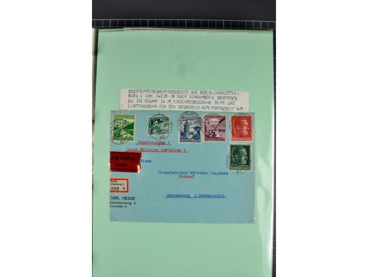 1828/1995, sehr umfangreiche Ausstellungs-Sammlung "Die Eilboten-Post" ab Vorphila in 11 Alben mit einigen hundert Briefen, K