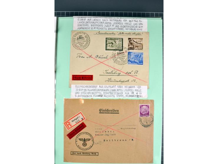 1828/1995, sehr umfangreiche Ausstellungs-Sammlung "Die Eilboten-Post" ab Vorphila in 11 Alben mit einigen hundert Briefen, K
