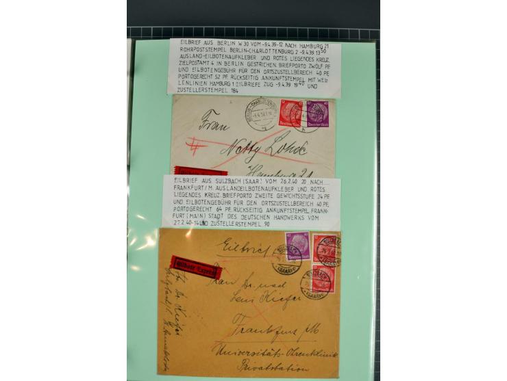 1828/1995, sehr umfangreiche Ausstellungs-Sammlung "Die Eilboten-Post" ab Vorphila in 11 Alben mit einigen hundert Briefen, K