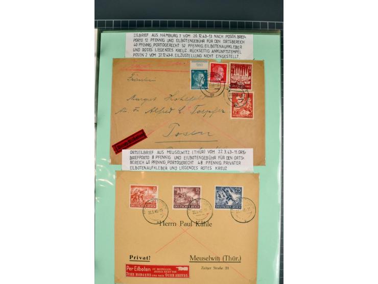 1828/1995, sehr umfangreiche Ausstellungs-Sammlung "Die Eilboten-Post" ab Vorphila in 11 Alben mit einigen hundert Briefen, K