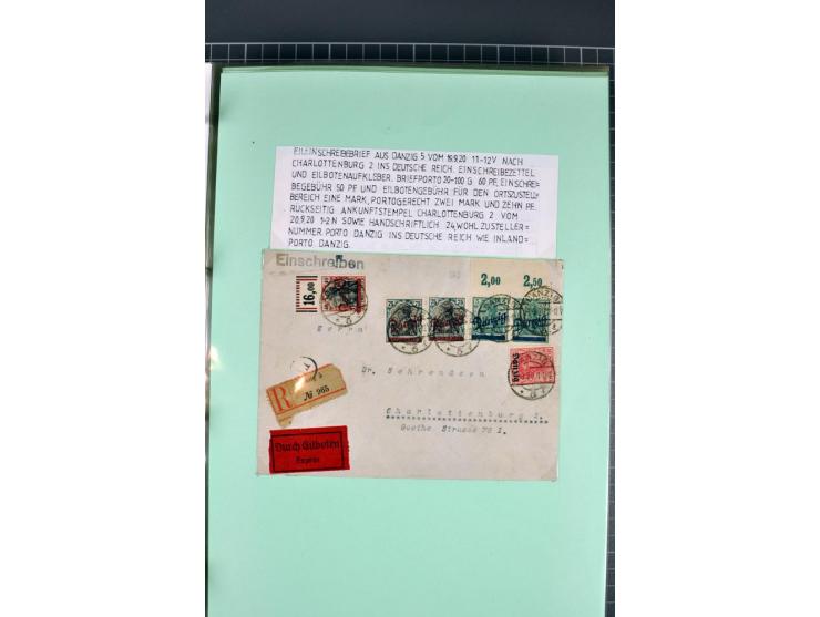 1828/1995, sehr umfangreiche Ausstellungs-Sammlung "Die Eilboten-Post" ab Vorphila in 11 Alben mit einigen hundert Briefen, K