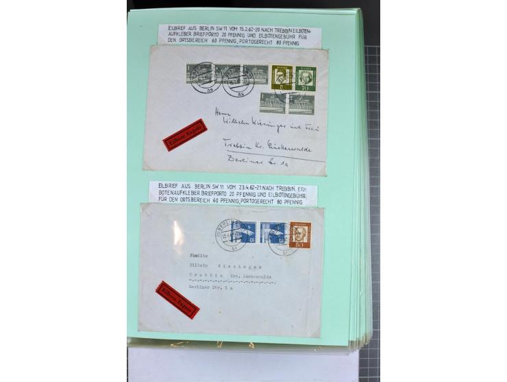 1828/1995, sehr umfangreiche Ausstellungs-Sammlung "Die Eilboten-Post" ab Vorphila in 11 Alben mit einigen hundert Briefen, K