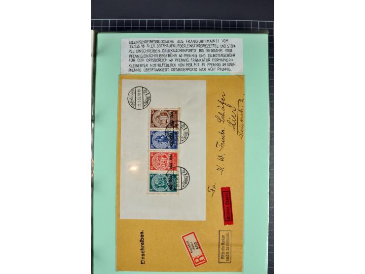 1828/1995, sehr umfangreiche Ausstellungs-Sammlung "Die Eilboten-Post" ab Vorphila in 11 Alben mit einigen hundert Briefen, K