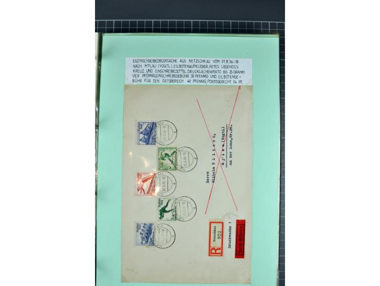 1828/1995, sehr umfangreiche Ausstellungs-Sammlung "Die Eilboten-Post" ab Vorphila in 11 Alben mit einigen hundert Briefen, K