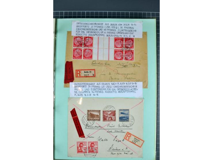 1828/1995, sehr umfangreiche Ausstellungs-Sammlung "Die Eilboten-Post" ab Vorphila in 11 Alben mit einigen hundert Briefen, K