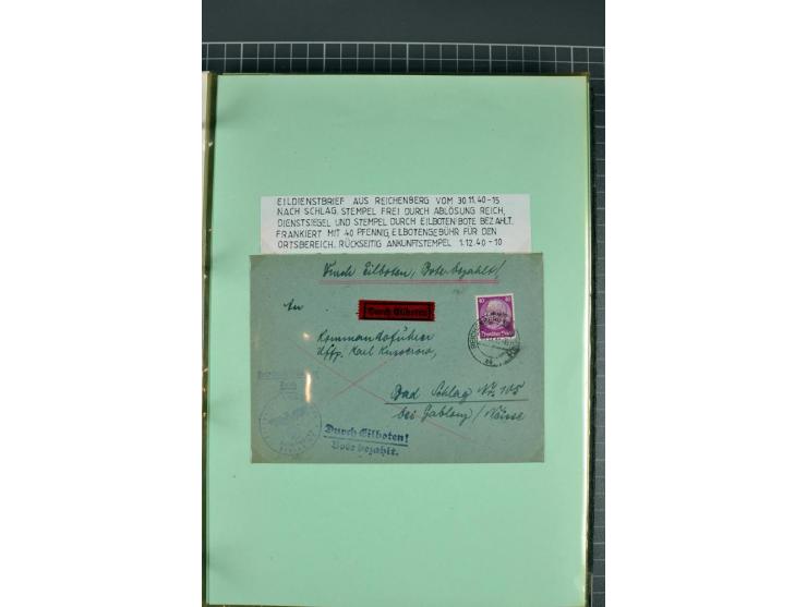 1828/1995, sehr umfangreiche Ausstellungs-Sammlung "Die Eilboten-Post" ab Vorphila in 11 Alben mit einigen hundert Briefen, K