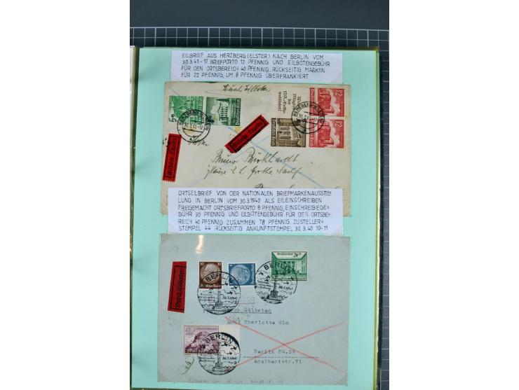 1828/1995, sehr umfangreiche Ausstellungs-Sammlung "Die Eilboten-Post" ab Vorphila in 11 Alben mit einigen hundert Briefen, K