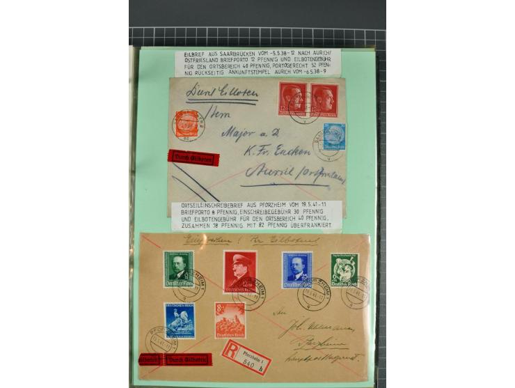 1828/1995, sehr umfangreiche Ausstellungs-Sammlung "Die Eilboten-Post" ab Vorphila in 11 Alben mit einigen hundert Briefen, K