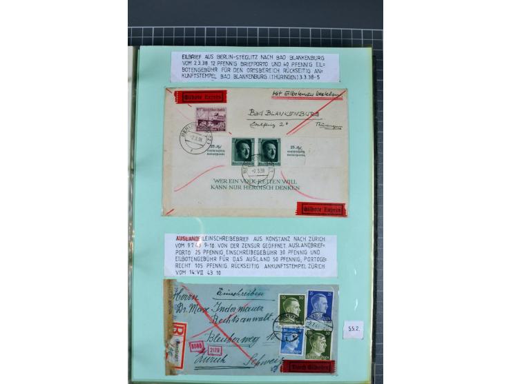 1828/1995, sehr umfangreiche Ausstellungs-Sammlung "Die Eilboten-Post" ab Vorphila in 11 Alben mit einigen hundert Briefen, K