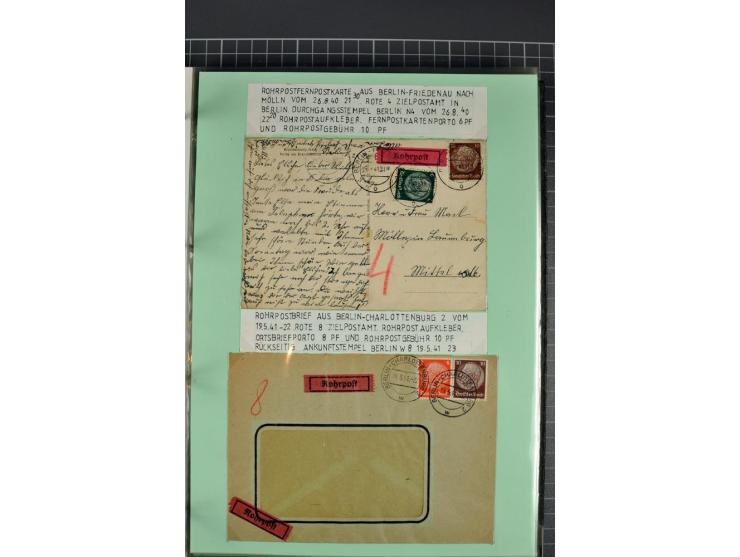 1828/1995, sehr umfangreiche Ausstellungs-Sammlung "Die Eilboten-Post" ab Vorphila in 11 Alben mit einigen hundert Briefen, K