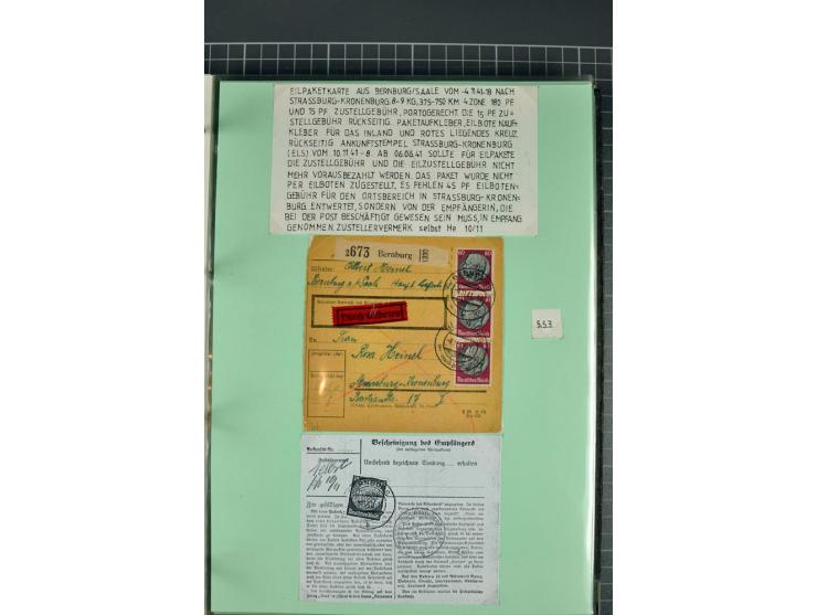 1828/1995, sehr umfangreiche Ausstellungs-Sammlung "Die Eilboten-Post" ab Vorphila in 11 Alben mit einigen hundert Briefen, K