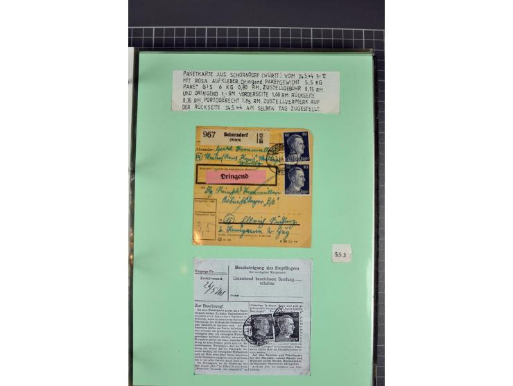 1828/1995, sehr umfangreiche Ausstellungs-Sammlung "Die Eilboten-Post" ab Vorphila in 11 Alben mit einigen hundert Briefen, K
