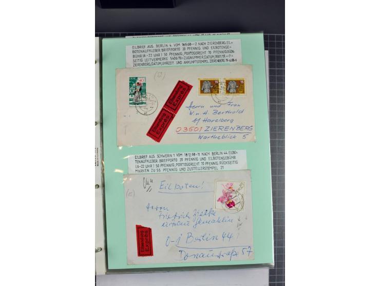 1828/1995, sehr umfangreiche Ausstellungs-Sammlung "Die Eilboten-Post" ab Vorphila in 11 Alben mit einigen hundert Briefen, K