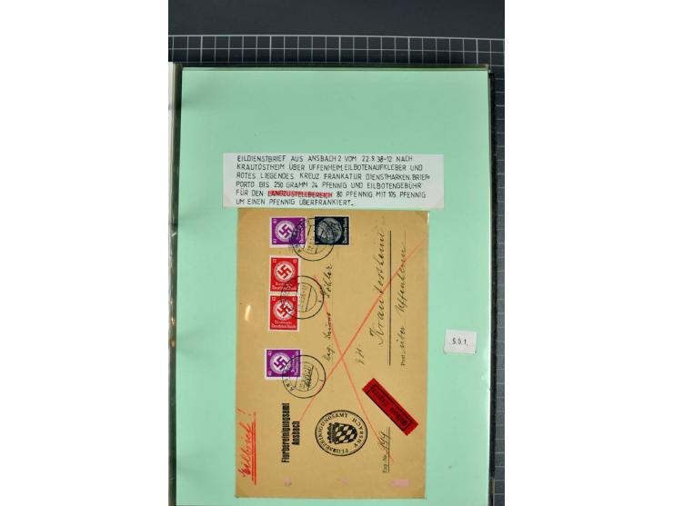 1828/1995, sehr umfangreiche Ausstellungs-Sammlung "Die Eilboten-Post" ab Vorphila in 11 Alben mit einigen hundert Briefen, K