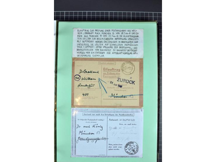 1828/1995, sehr umfangreiche Ausstellungs-Sammlung "Die Eilboten-Post" ab Vorphila in 11 Alben mit einigen hundert Briefen, K
