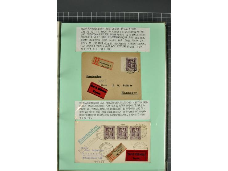 1828/1995, sehr umfangreiche Ausstellungs-Sammlung "Die Eilboten-Post" ab Vorphila in 11 Alben mit einigen hundert Briefen, K