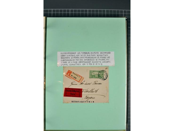 1828/1995, sehr umfangreiche Ausstellungs-Sammlung "Die Eilboten-Post" ab Vorphila in 11 Alben mit einigen hundert Briefen, K